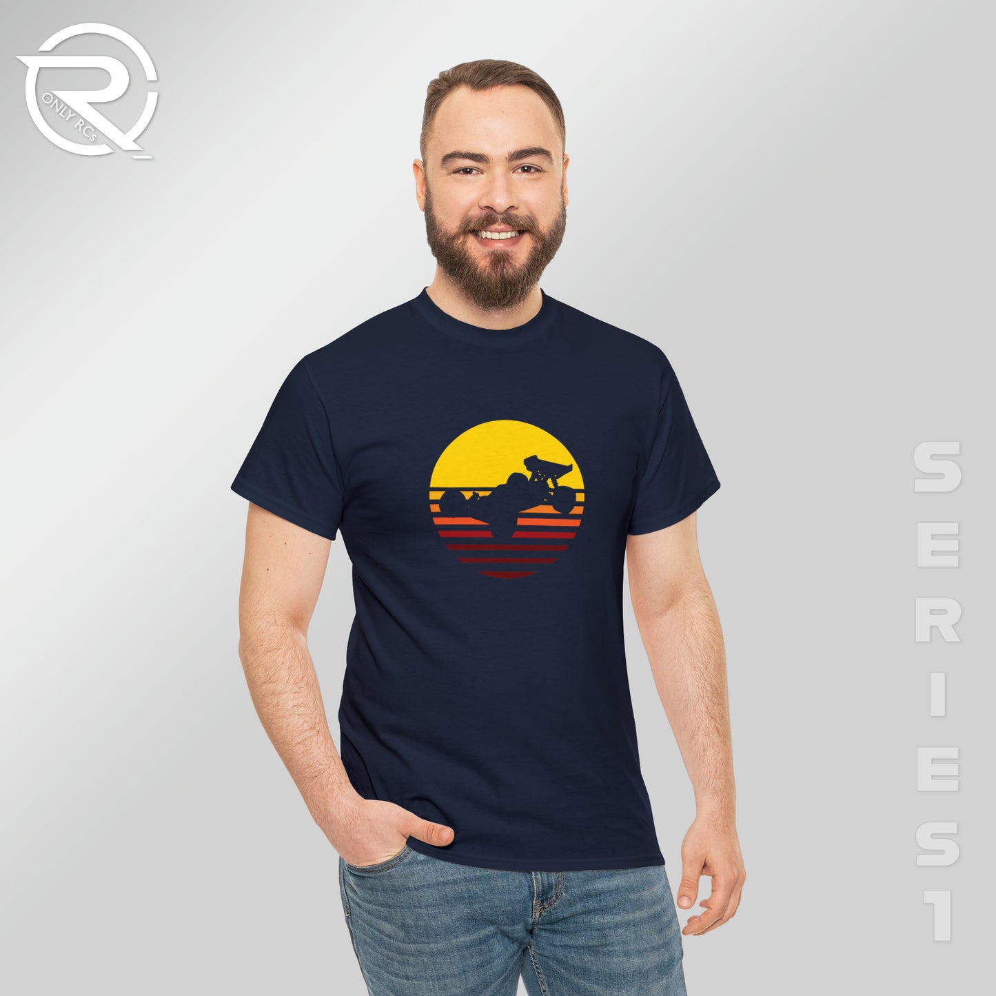 OnlyRCs - Sunset Fade Buggy Silhouette Unisex Heavy Cotton Tee - Series 1