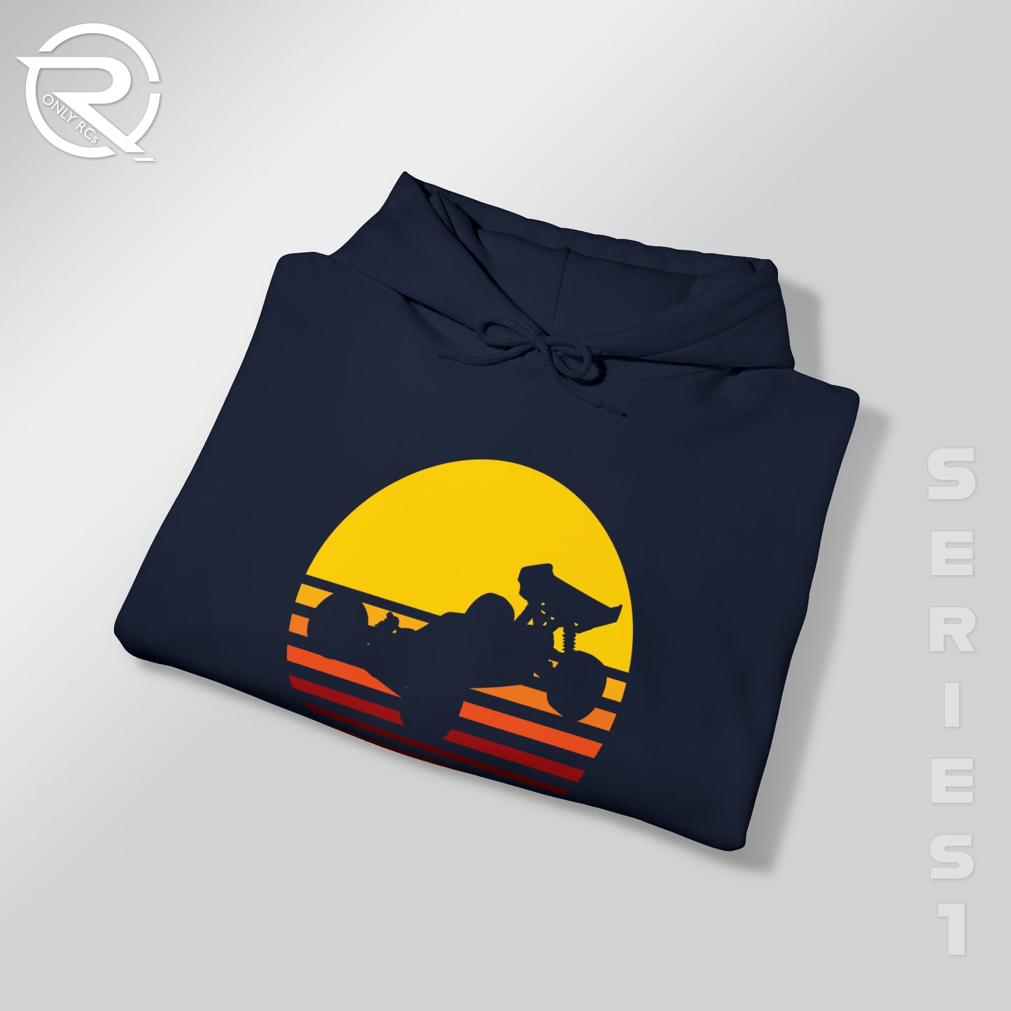 OnlyRCs - Sunset Fade Buggy Silhouette Unisex Heavy Blend™ Hooded Sweatshirt - Series 1