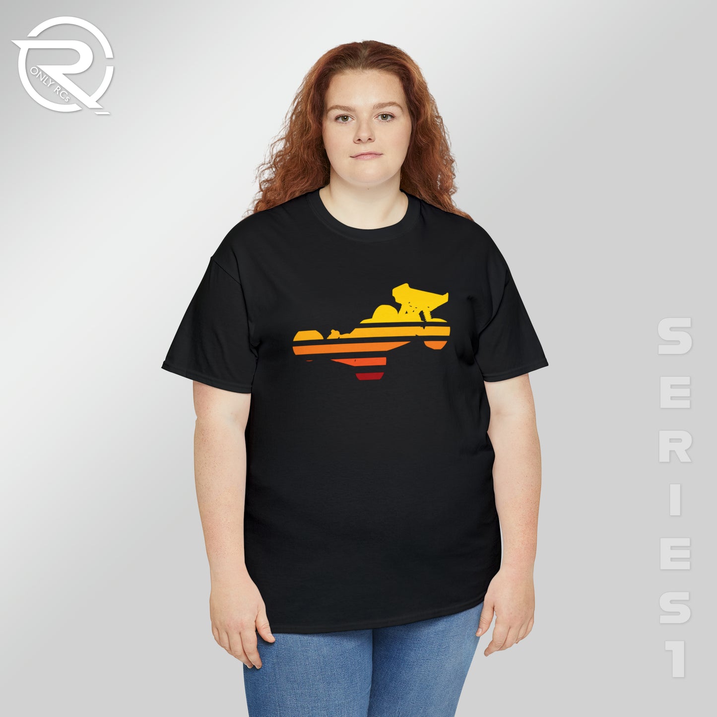 OnlyRCs - Buggy Sunset Fade Heavy Cotton Tee - Series 1