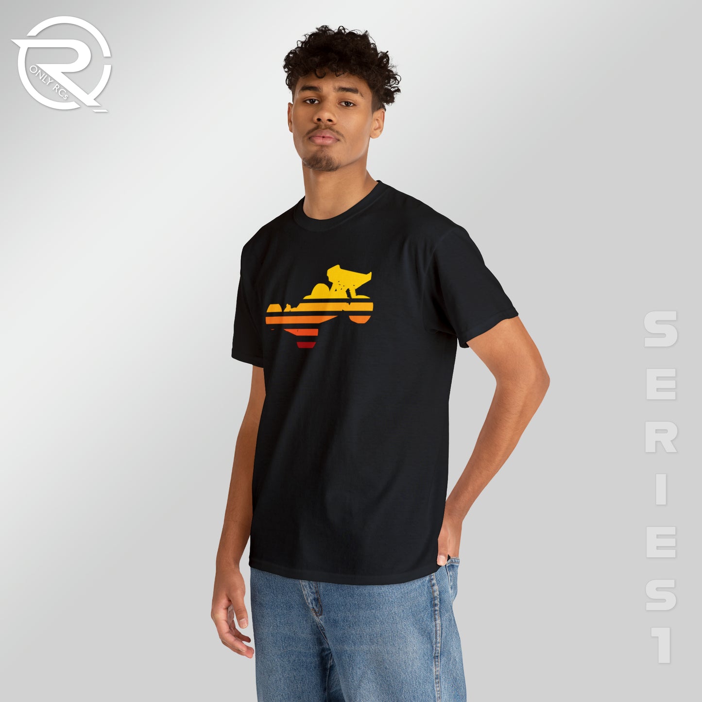 OnlyRCs - Buggy Sunset Fade Heavy Cotton Tee - Series 1