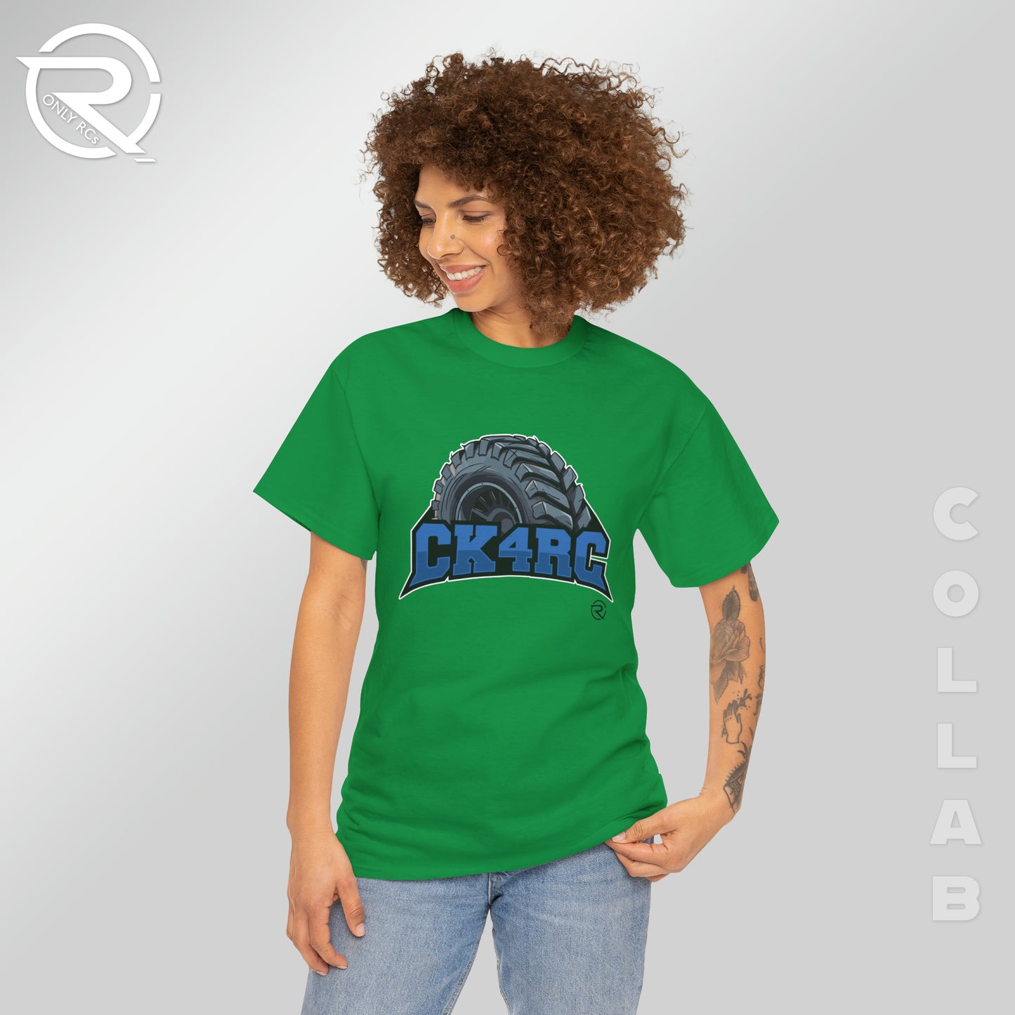 OnlyRCs - CK4RC Logo Heavy Cotton Tee - Collaboration