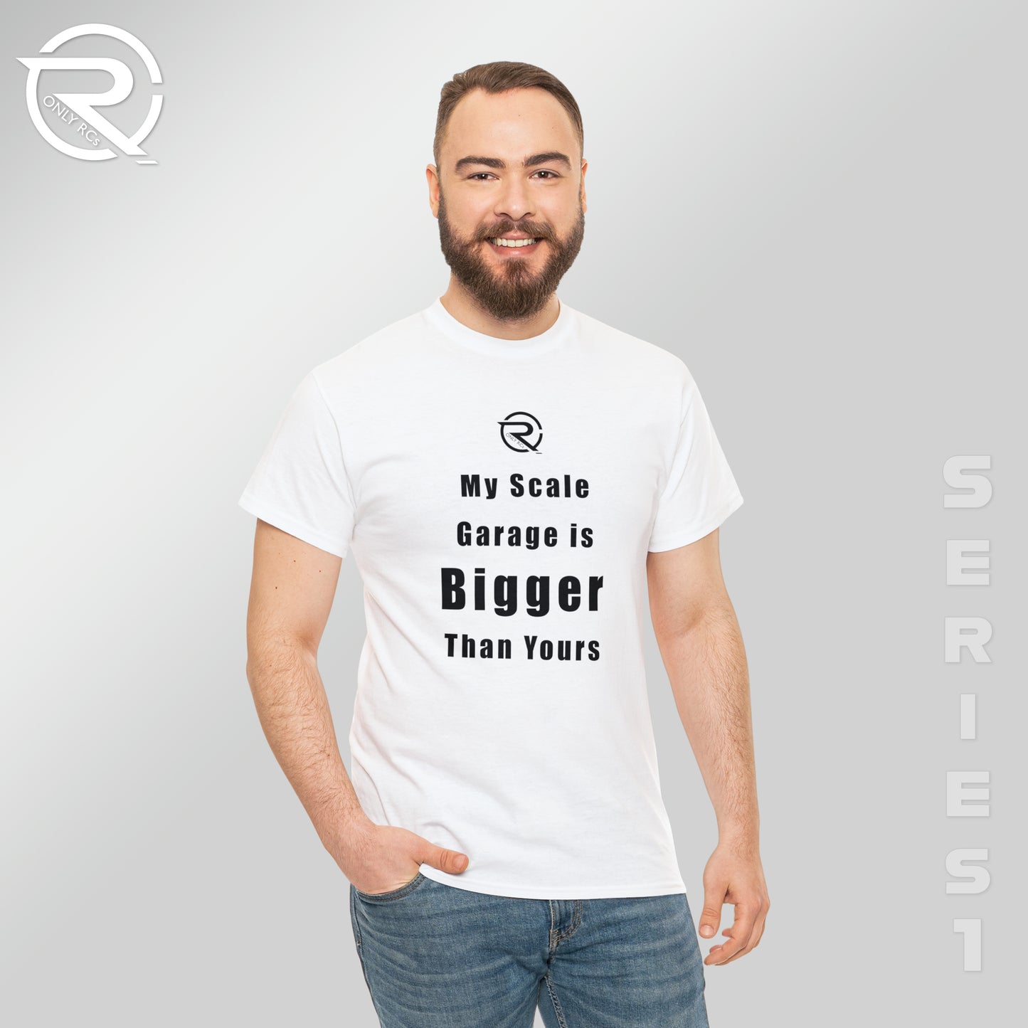OnlyRCs - My Scale Garage is Bigger Than Yours Heavy Cotton Tee - Series 1
