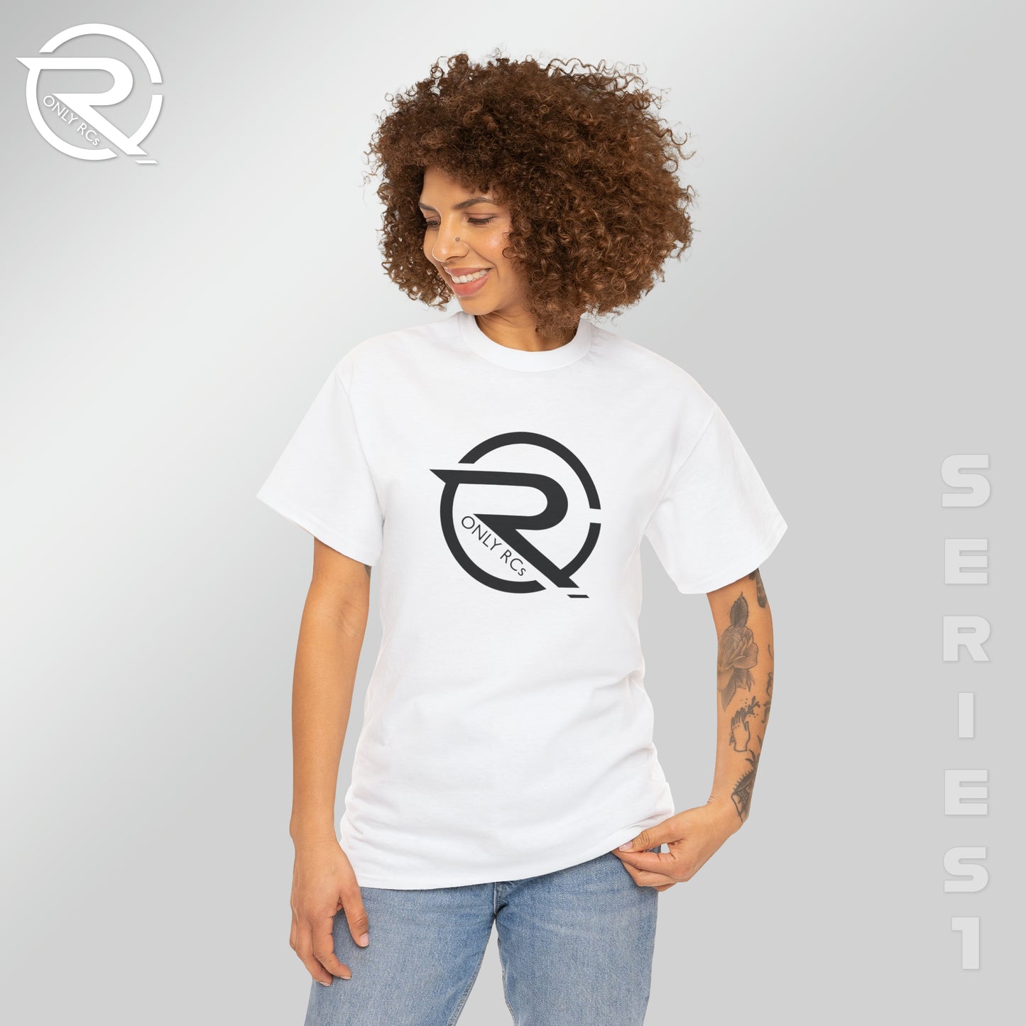 OnlyRCs - OnlyRCs Logo Front and Back Unisex Heavy Cotton Tee - Series 1