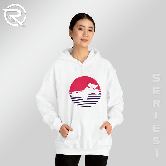 OnlyRCs - Sunset Fade Buggy Pink to Purple Silhouette Unisex Heavy Blend™ Hooded Sweatshirt - Series 1