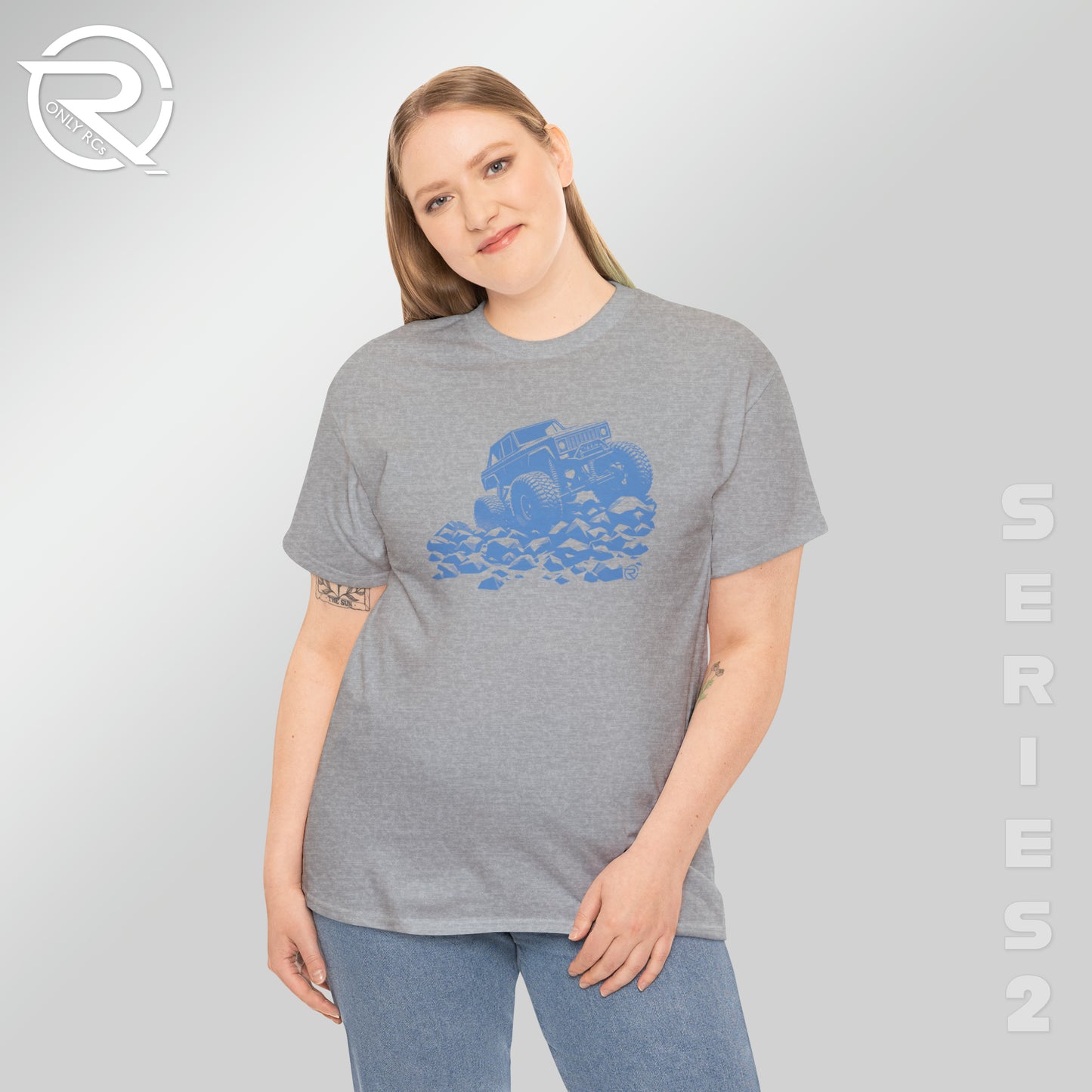 OnlyRCs - Light Blue Vintage Crawler Heavy Cotton Tee - Series 2