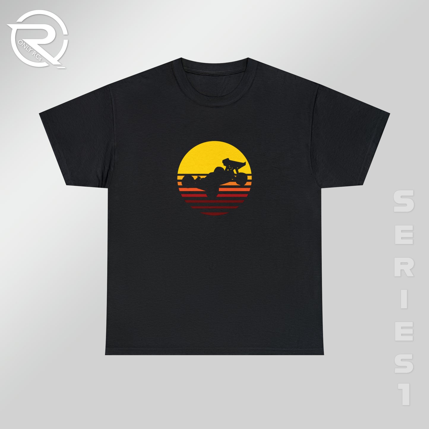 OnlyRCs - Sunset Fade Buggy Silhouette Unisex Heavy Cotton Tee - Series 1