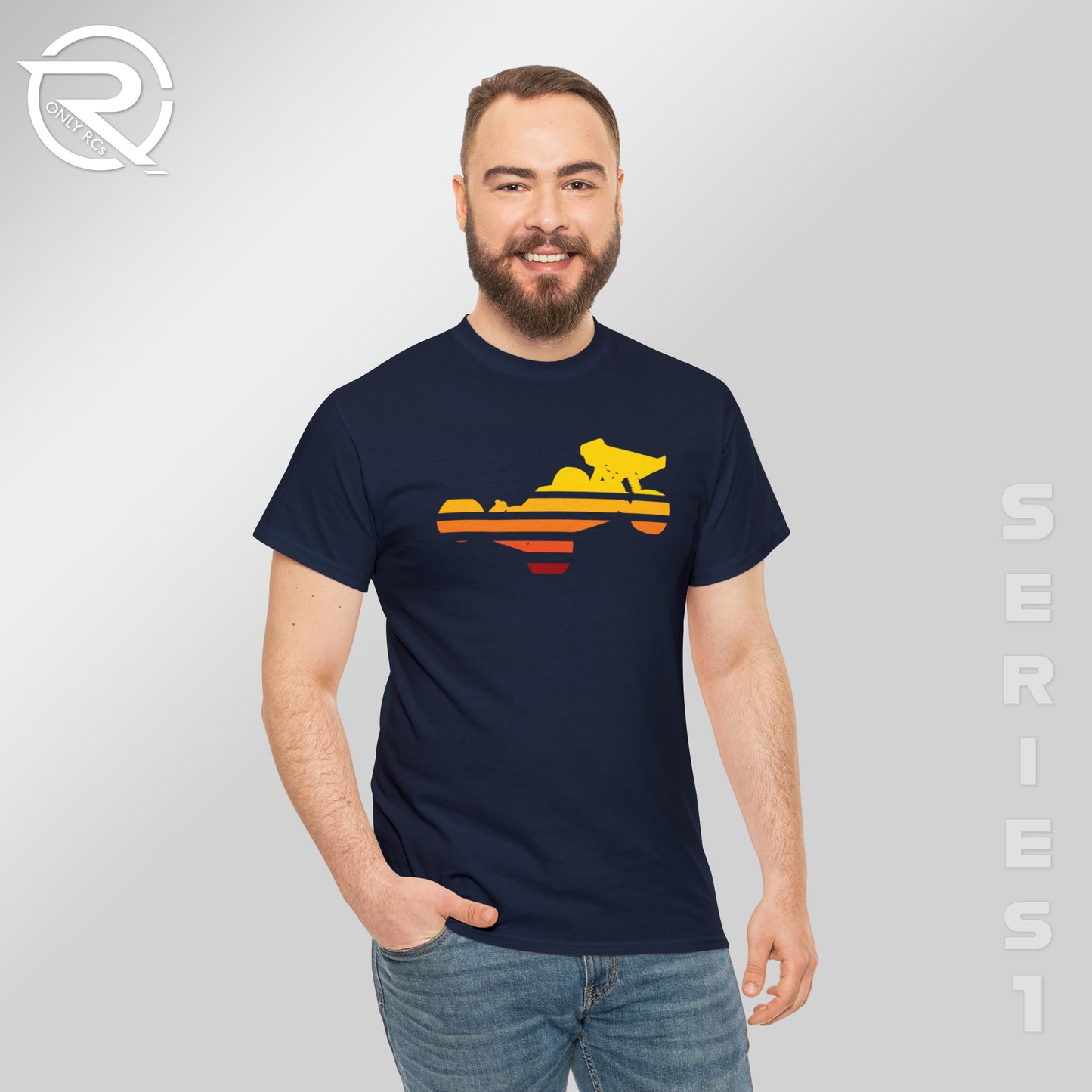 OnlyRCs - Buggy Sunset Fade Heavy Cotton Tee - Series 1