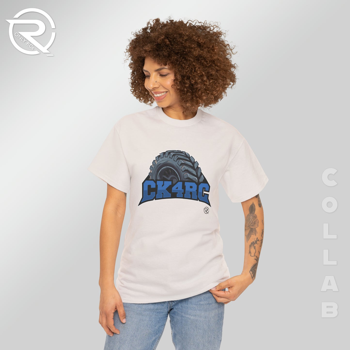 OnlyRCs - CK4RC Logo Heavy Cotton Tee - Collaboration