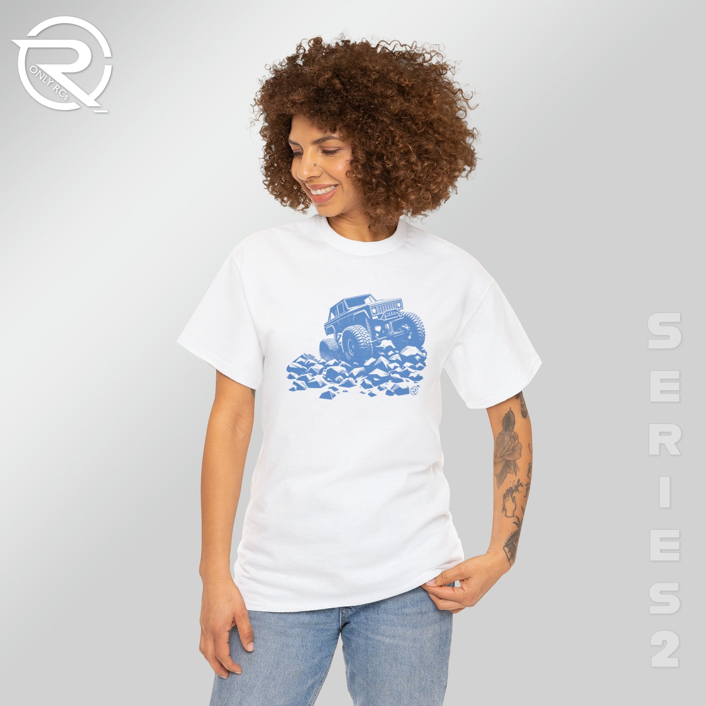 OnlyRCs - Light Blue Vintage Crawler Heavy Cotton Tee - Series 2