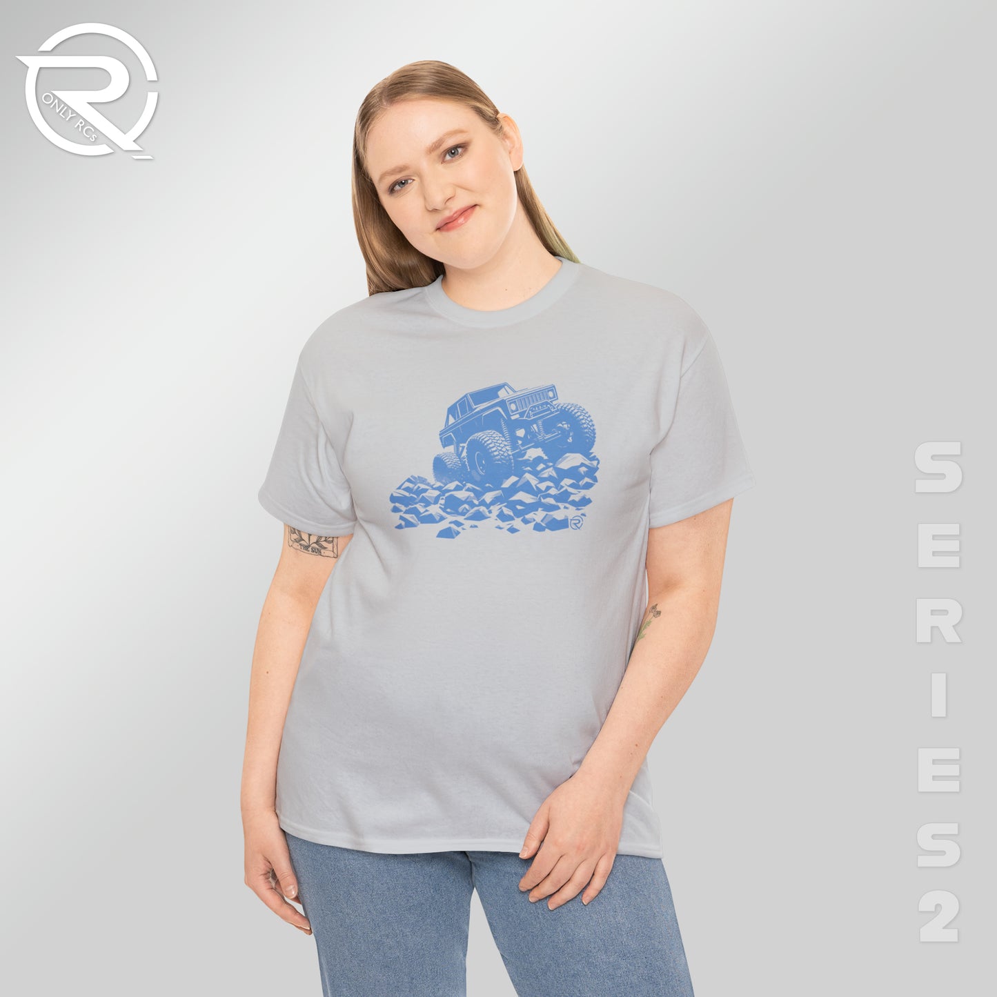 OnlyRCs - Light Blue Vintage Crawler Heavy Cotton Tee - Series 2