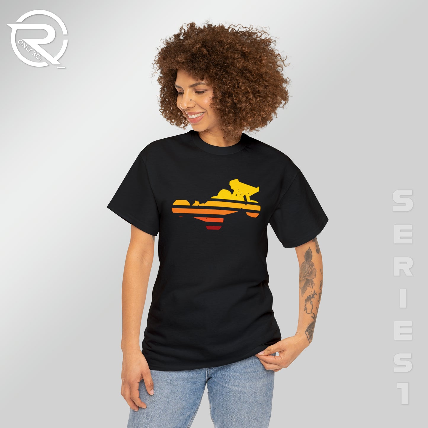 OnlyRCs - Buggy Sunset Fade Heavy Cotton Tee - Series 1