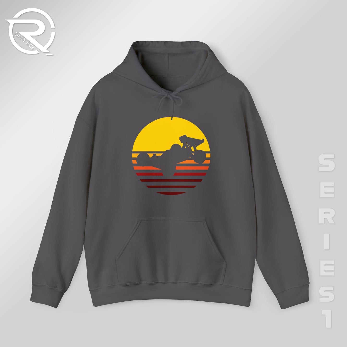 OnlyRCs - Sunset Fade Buggy Silhouette Unisex Heavy Blend™ Hooded Sweatshirt - Series 1