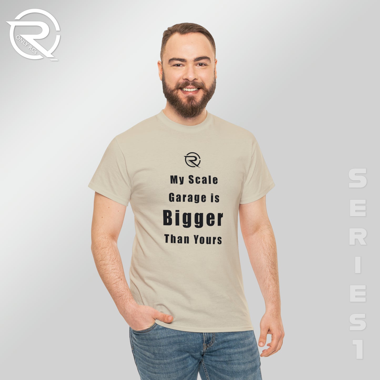 OnlyRCs - My Scale Garage is Bigger Than Yours Heavy Cotton Tee - Series 1