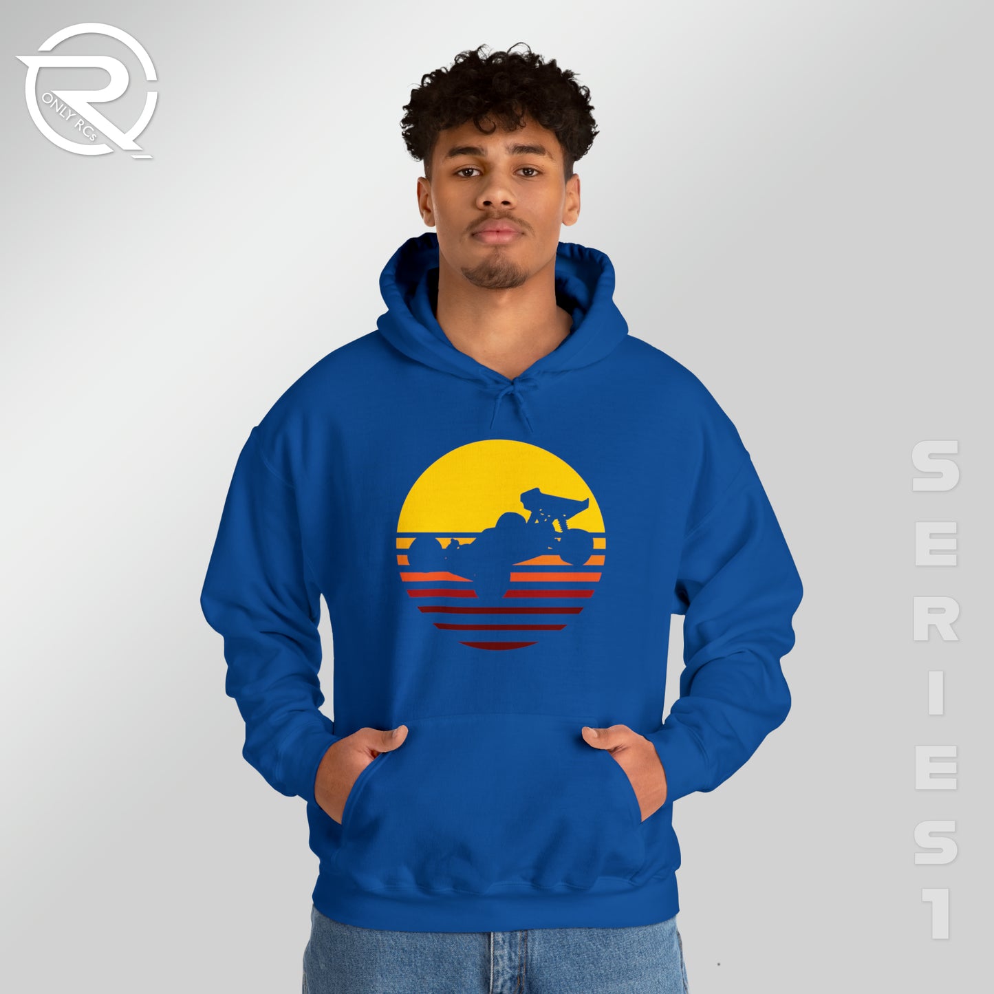 OnlyRCs - Sunset Fade Buggy Silhouette Unisex Heavy Blend™ Hooded Sweatshirt - Series 1