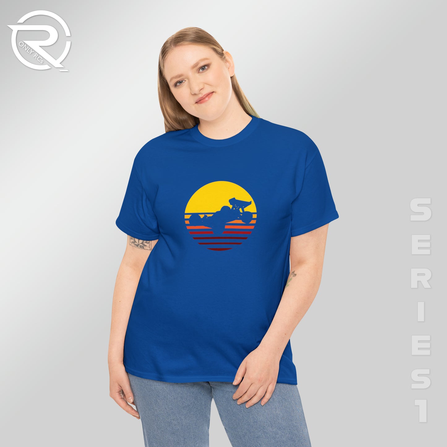 OnlyRCs - Sunset Fade Buggy Silhouette Unisex Heavy Cotton Tee - Series 1