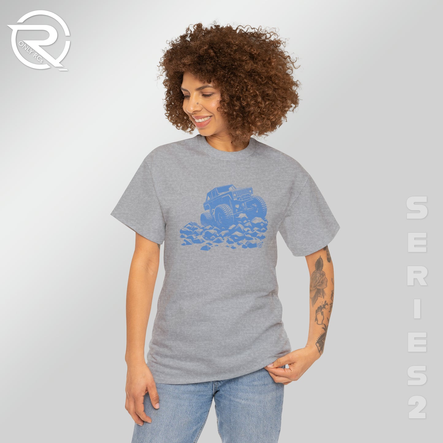 OnlyRCs - Light Blue Vintage Crawler Heavy Cotton Tee - Series 2