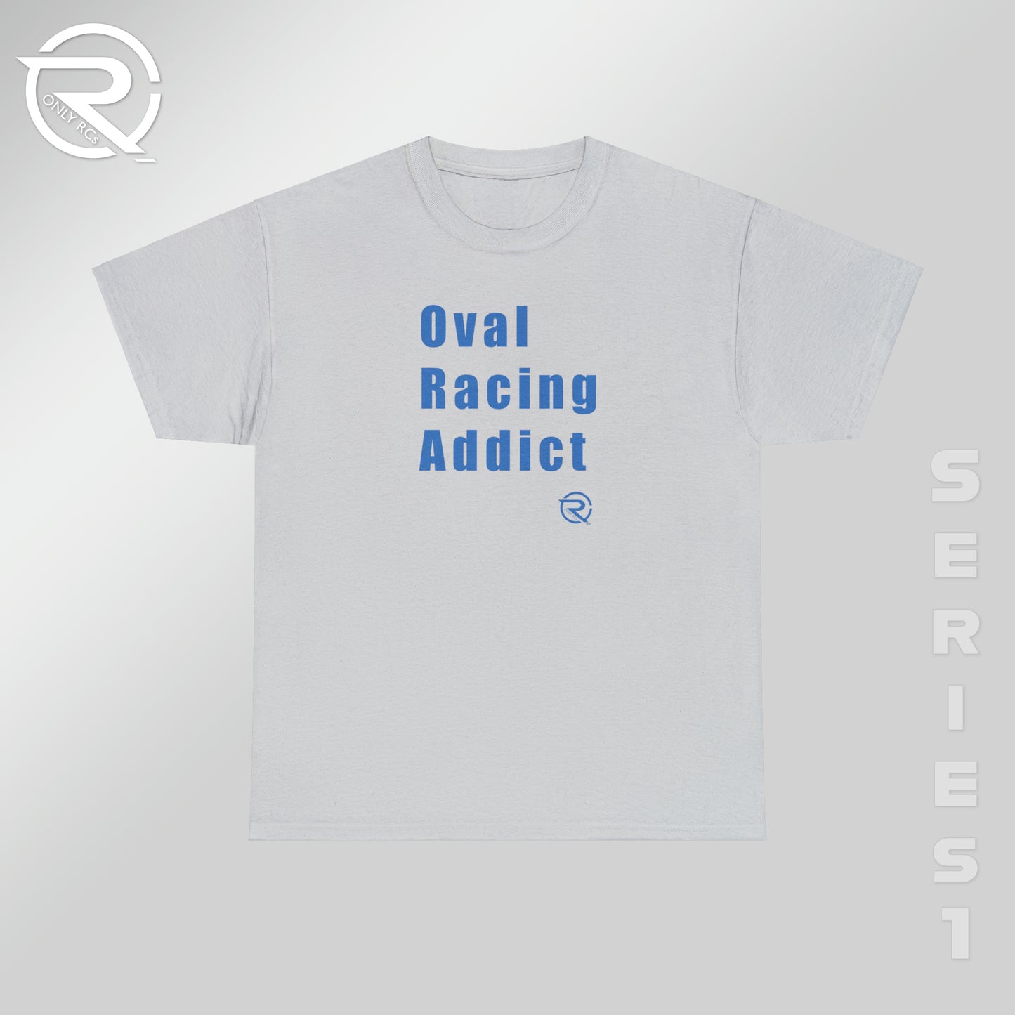 OnlyRCs - Oval Racing Addict Blue Heavy Cotton Tee - Series 1