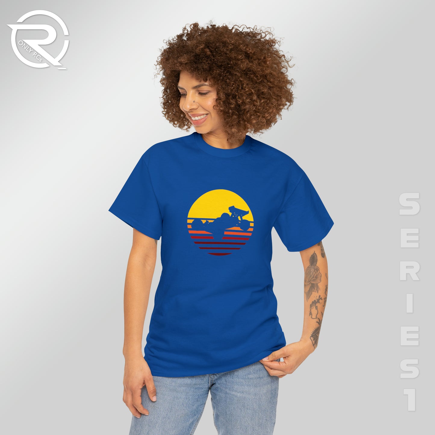 OnlyRCs - Sunset Fade Buggy Silhouette Unisex Heavy Cotton Tee - Series 1