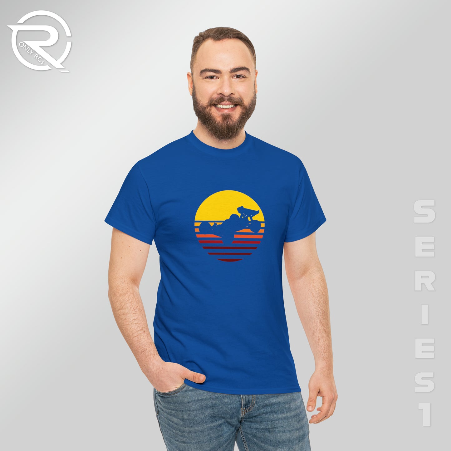 OnlyRCs - Sunset Fade Buggy Silhouette Unisex Heavy Cotton Tee - Series 1