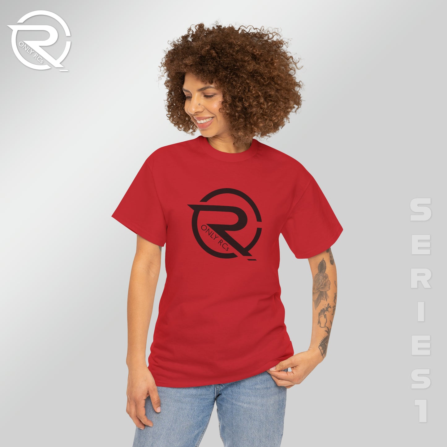 OnlyRCs - OnlyRCs Logo Front and Back Unisex Heavy Cotton Tee - Series 1