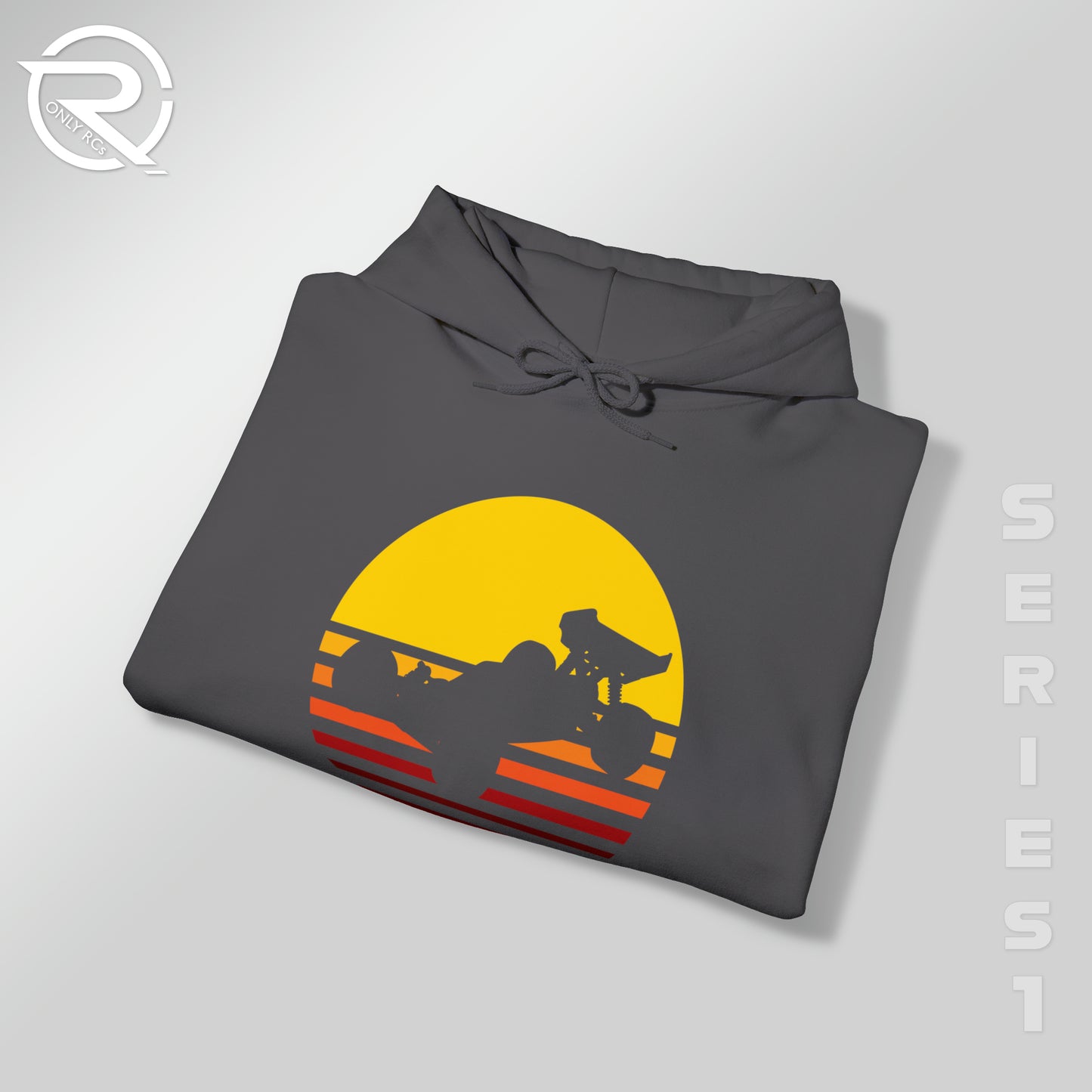 OnlyRCs - Sunset Fade Buggy Silhouette Unisex Heavy Blend™ Hooded Sweatshirt - Series 1