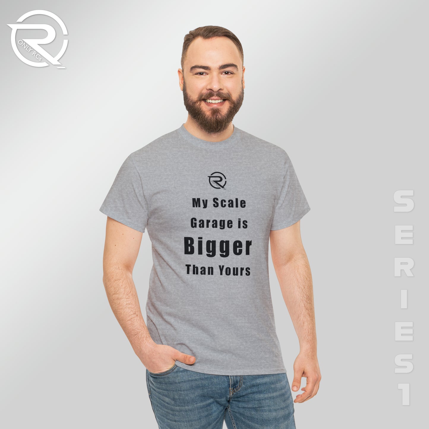OnlyRCs - My Scale Garage is Bigger Than Yours Heavy Cotton Tee - Series 1