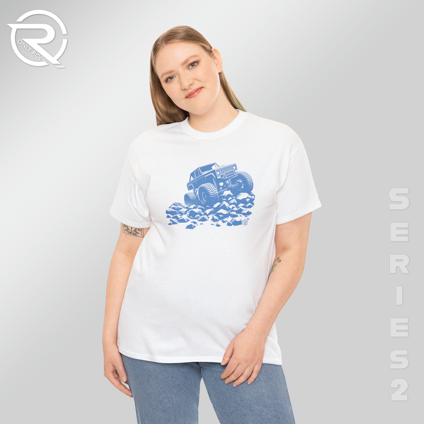 OnlyRCs - Light Blue Vintage Crawler Heavy Cotton Tee - Series 2