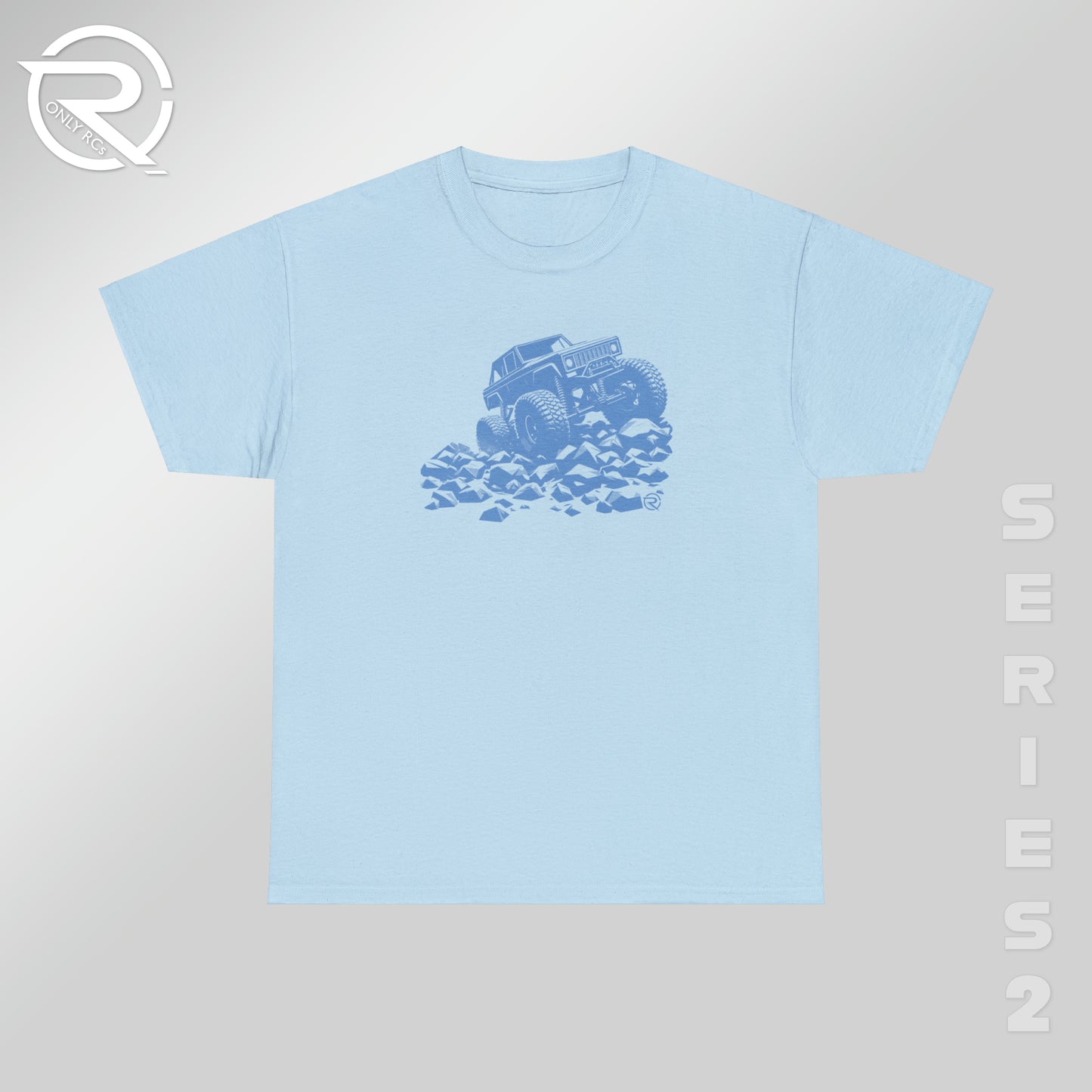 OnlyRCs - Light Blue Vintage Crawler Heavy Cotton Tee - Series 2