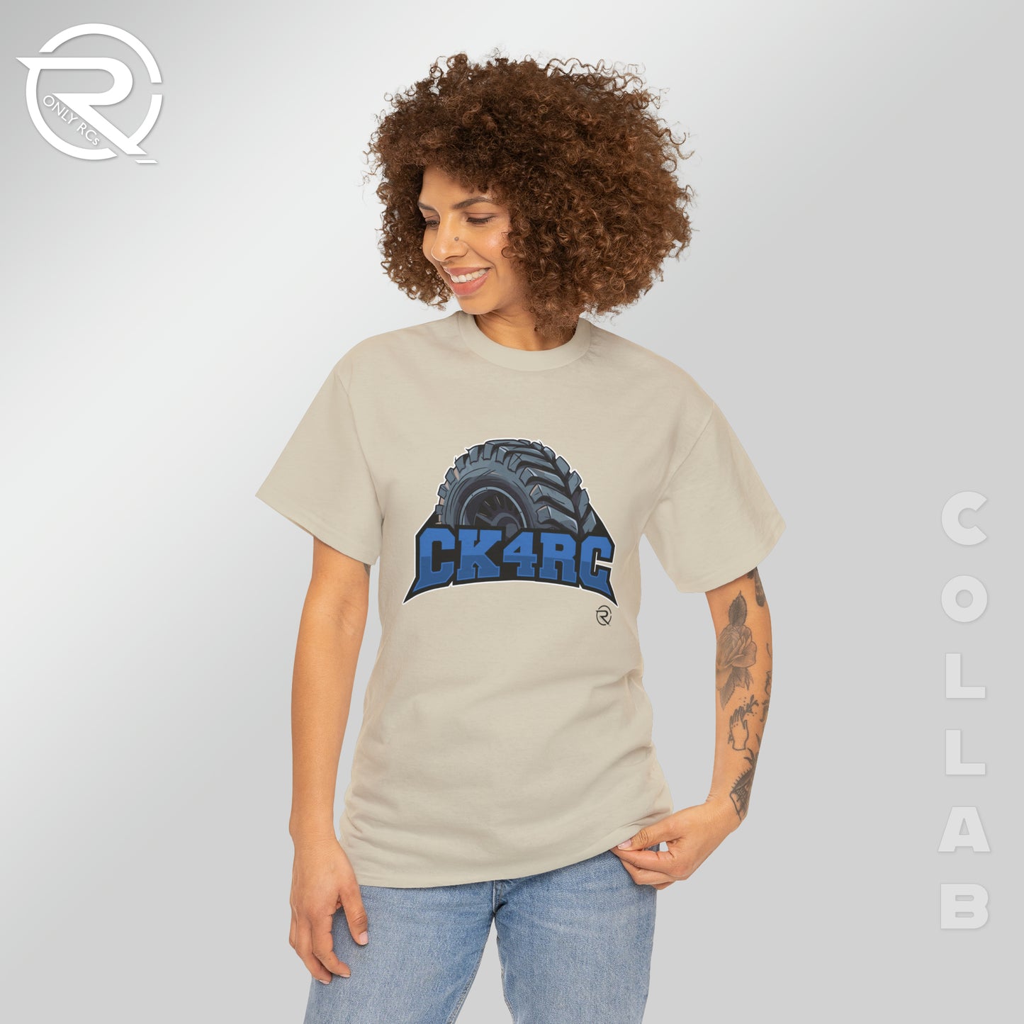 OnlyRCs - CK4RC Logo Heavy Cotton Tee - Collaboration