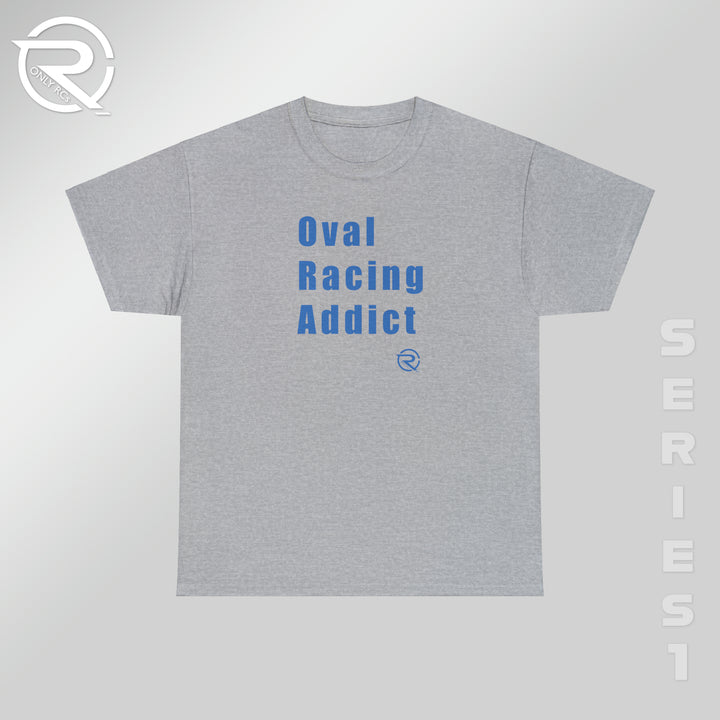 OnlyRCs - Oval Racing Addict Blue Heavy Cotton Tee - Series 1