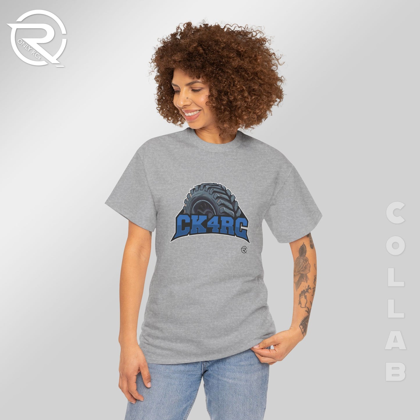 OnlyRCs - CK4RC Logo Heavy Cotton Tee - Collaboration