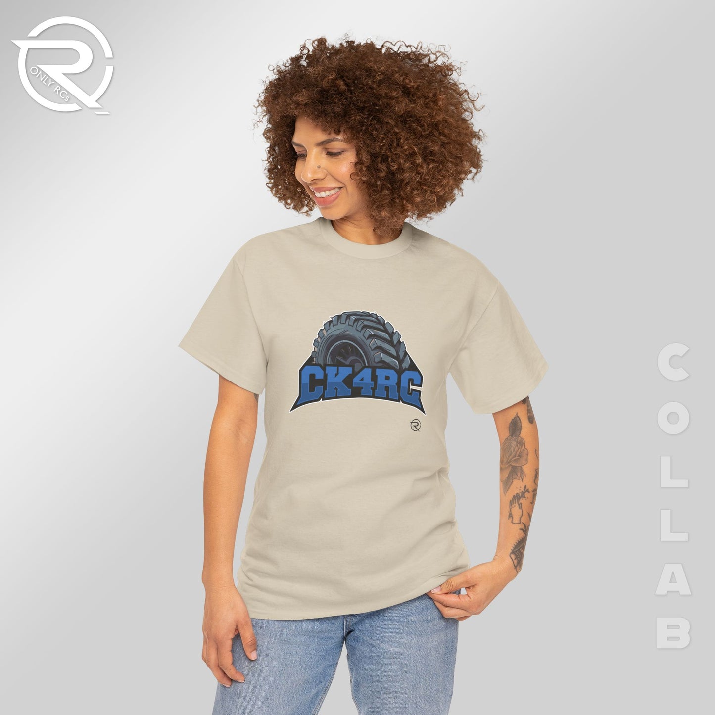 OnlyRCs - CK4RC Logo Heavy Cotton Tee - Collaboration